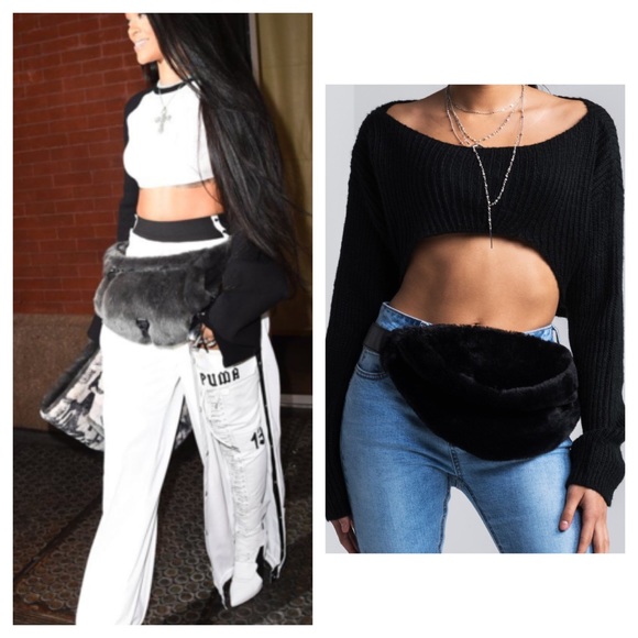 Faux Fur Fanny packs! Leopard or Camo! NWT - Picture 3 of 9